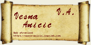 Vesna Aničić vizit kartica